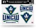North Carolina Wilmington Seahawks University of Multi Magnet Sheet Shape Cut 8x11 Inch
