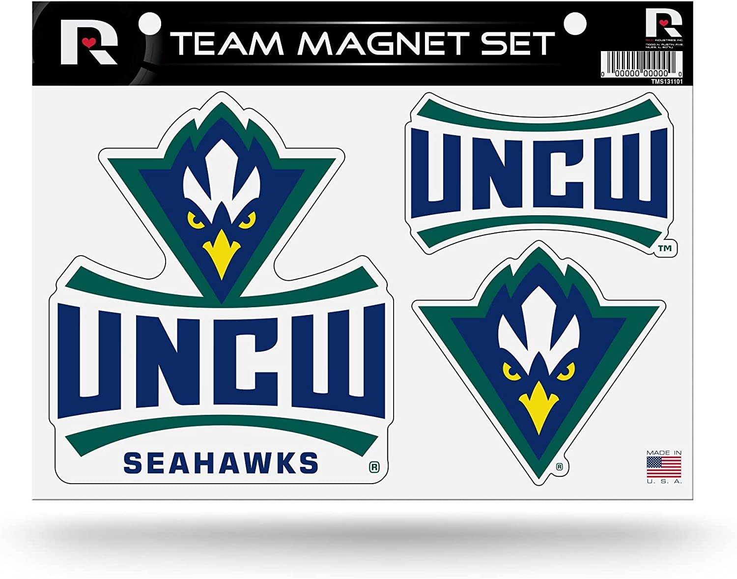 North Carolina Wilmington Seahawks University of Multi Magnet Sheet Shape Cut 8x11 Inch