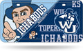 Washburn University Ichabods Metal Auto Tag License Plate, Split Design, 12x6 Inch