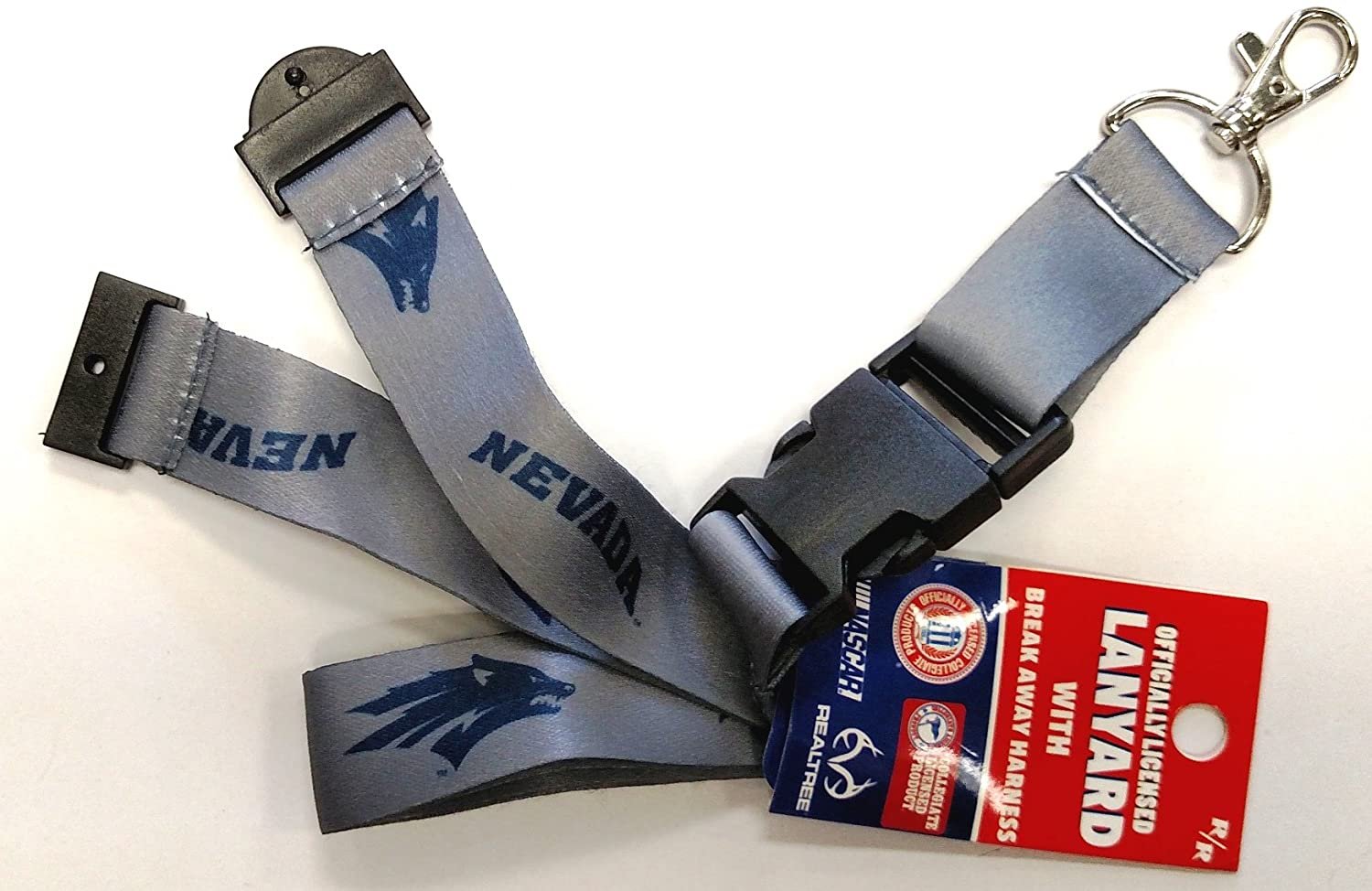 University of Nevada Wolfpack Lanyard Keychain Double Sided Breakaway Safety Design Adult 18 Inch