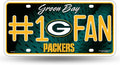 Green Bay Packers Metal Auto Tag License Plate, #1 Fan Design, 12x6 Inch
