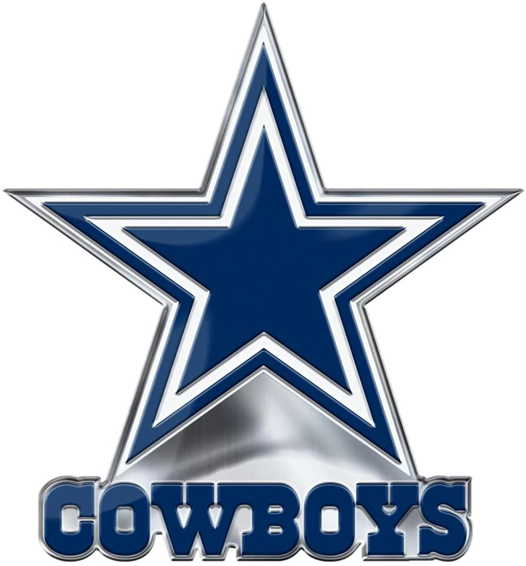 Dallas Cowboys Premium Aluminum Metal Raised Auto Emblem, Alternate Logo, Color Embossed, Full Adhesive Backing
