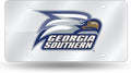 Georgia Southern University Eagles Premium Laser Cut Tag License Plate, Mirrored Acrylic Inlaid, 12x6 Inch