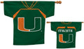 University of Miami Hurricanes Premium 2-Sided Banner Flag, Jersey Design, 30x34 Inch