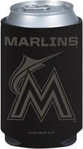 Miami Marlins 2-Pack Black Tonal CAN Beverage Insulator Neoprene Holder Cooler Baseball