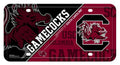 University of South Carolina Gamecocks Metal Auto Tag License Plate, Split Design, 6x12 Inch