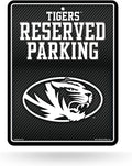 University of Missouri Tigers Metal Parking Novelty Wall Sign 8.5 x 11 Inch Carbon Fiber Design