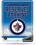 Winnipeg Jets Metal Parking Sign, 8.5x11 Inch, Embossed