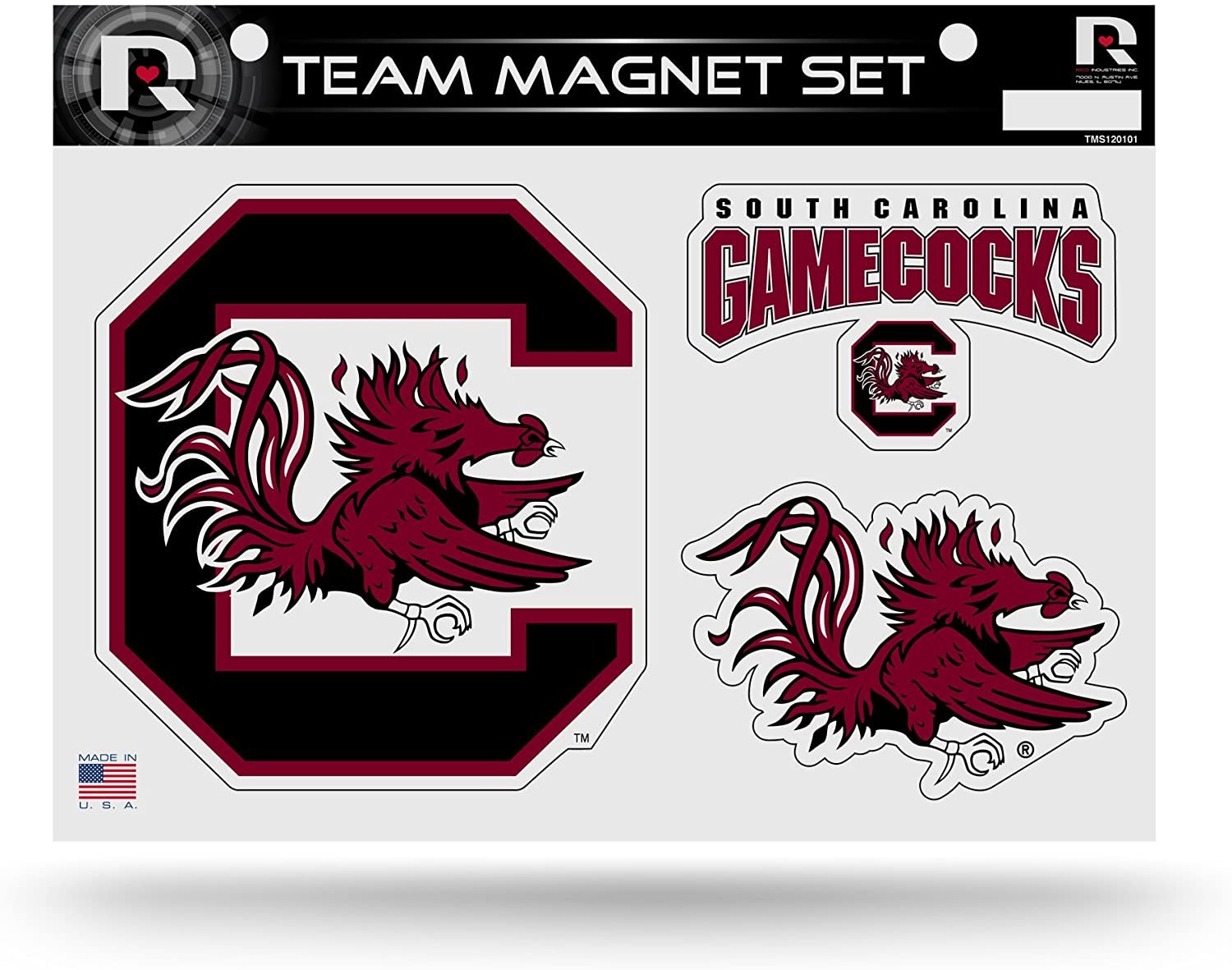 South Carolina Gamecocks University of Multi Magnet Sheet Shape Cut 8x11 Inch