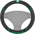 Boston Celtics Steering Wheel Cover Premium Embroidered Black 15 Inch