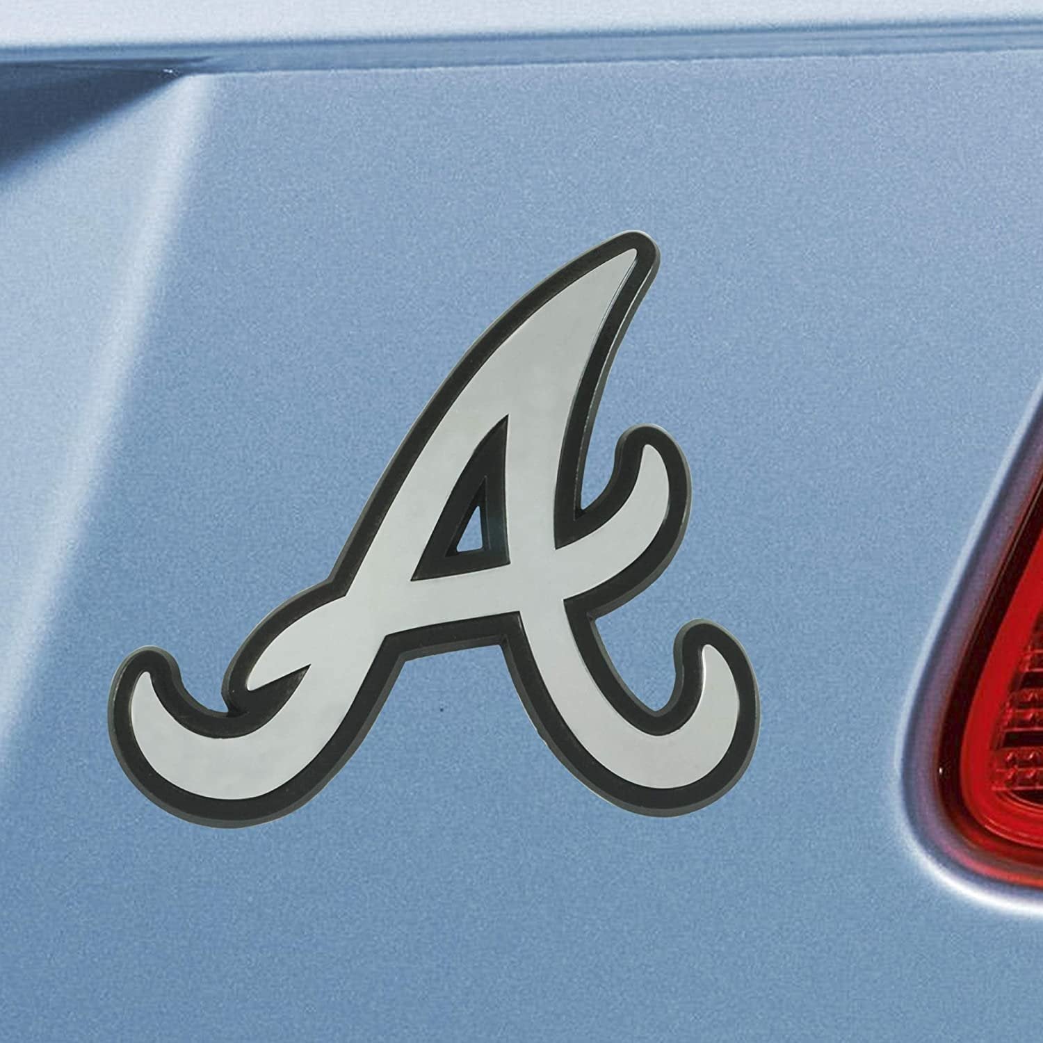 Atlanta Braves Solid Metal Raised Auto Emblem Decal Adhesive Backing