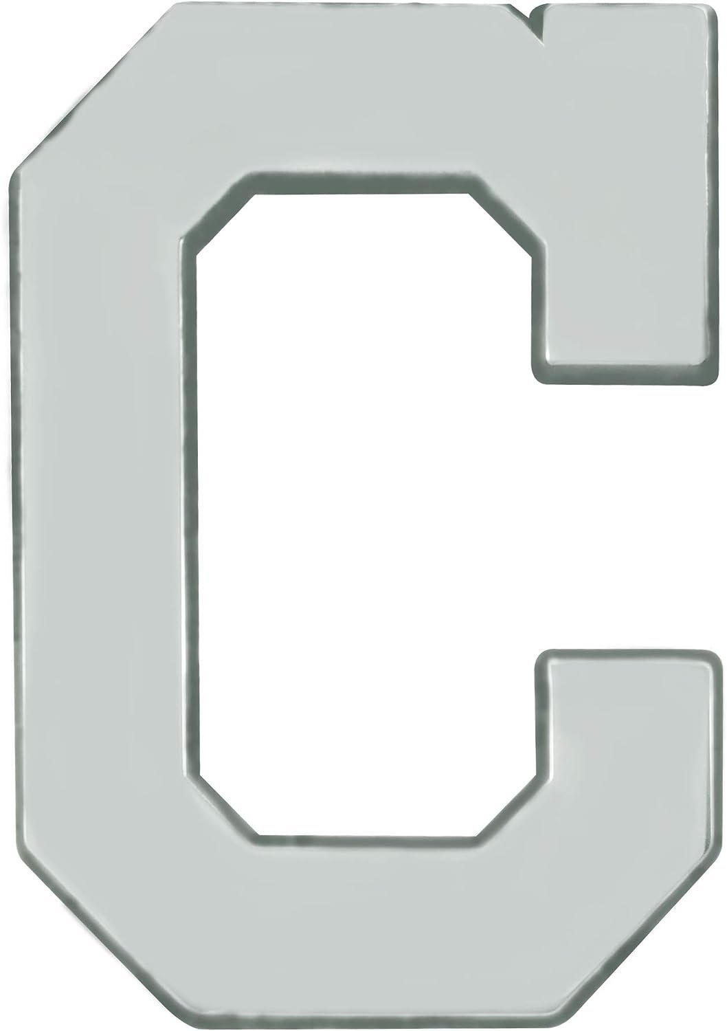 Cleveland Guardians Indians Premium Solid Metal Chrome Raised Auto Emblem Shape Cut Adhesive Backing