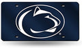 Penn State University Nittany Lions Premium Laser Cut Tag License Plate, Mirrored Acrylic Inlaid, 12x6 Inch