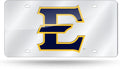 East Tennessee State University Buccaneers Laser Cut Tag License Plate, Mirrored Inlaid Acrylic, 12x6 Inch