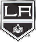 Los Angeles Kings Auto Emblem, Aluminum Metal, Embossed Team Color, Raised Decal Sticker, Full Adhesive Backing