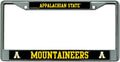 Appalachian State University Mountaineers Chrome Metal License Plate Frame Tag Cover, 12x6 Inches
