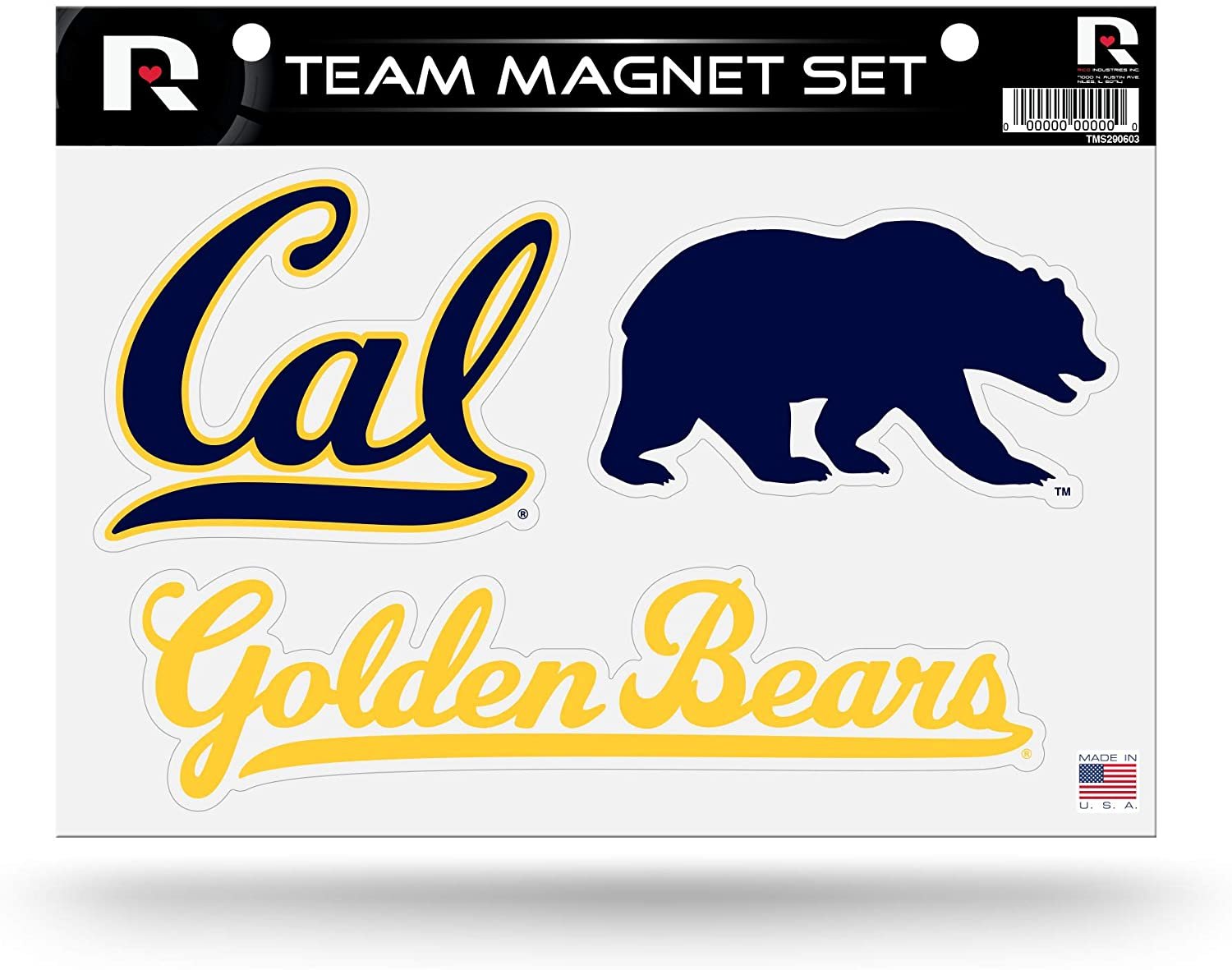 NCAA California Golden Bears Die Cut Team Magnet Set Sheet