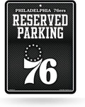 Philadelphia 76ers Metal Parking Novelty Wall Sign 8.5 x 11 Inch Carbon Fiber Design