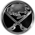 Buffalo Sabres Auto Emblem, Plastic Molded, Silver Chrome Color, Raised 3D Effect, Adhesive Backing