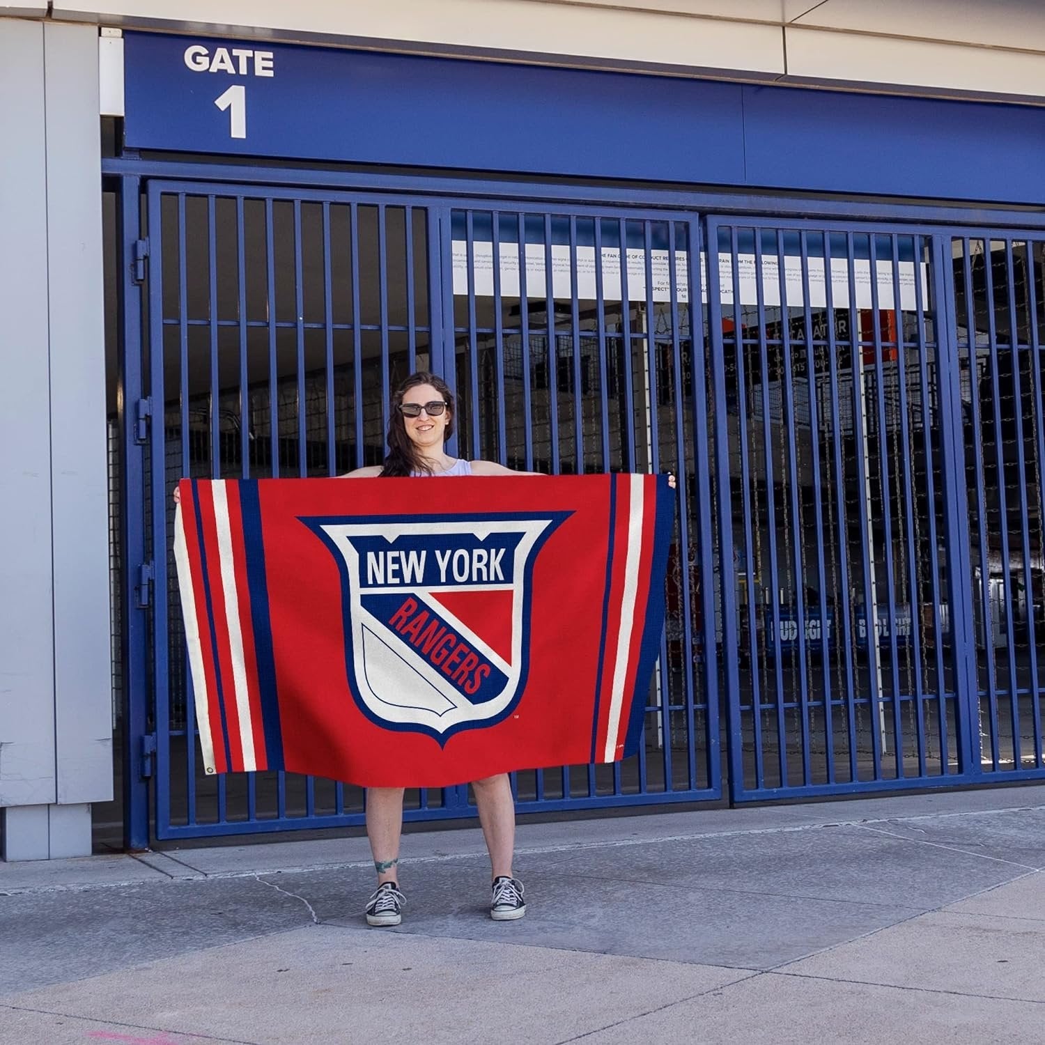 Rico Industries NHL New York Rangers Alternate 3' x 5' Banner Flag 3' x 5' Banner Flag Single Sided - Indoor or Outdoor - Home Décor