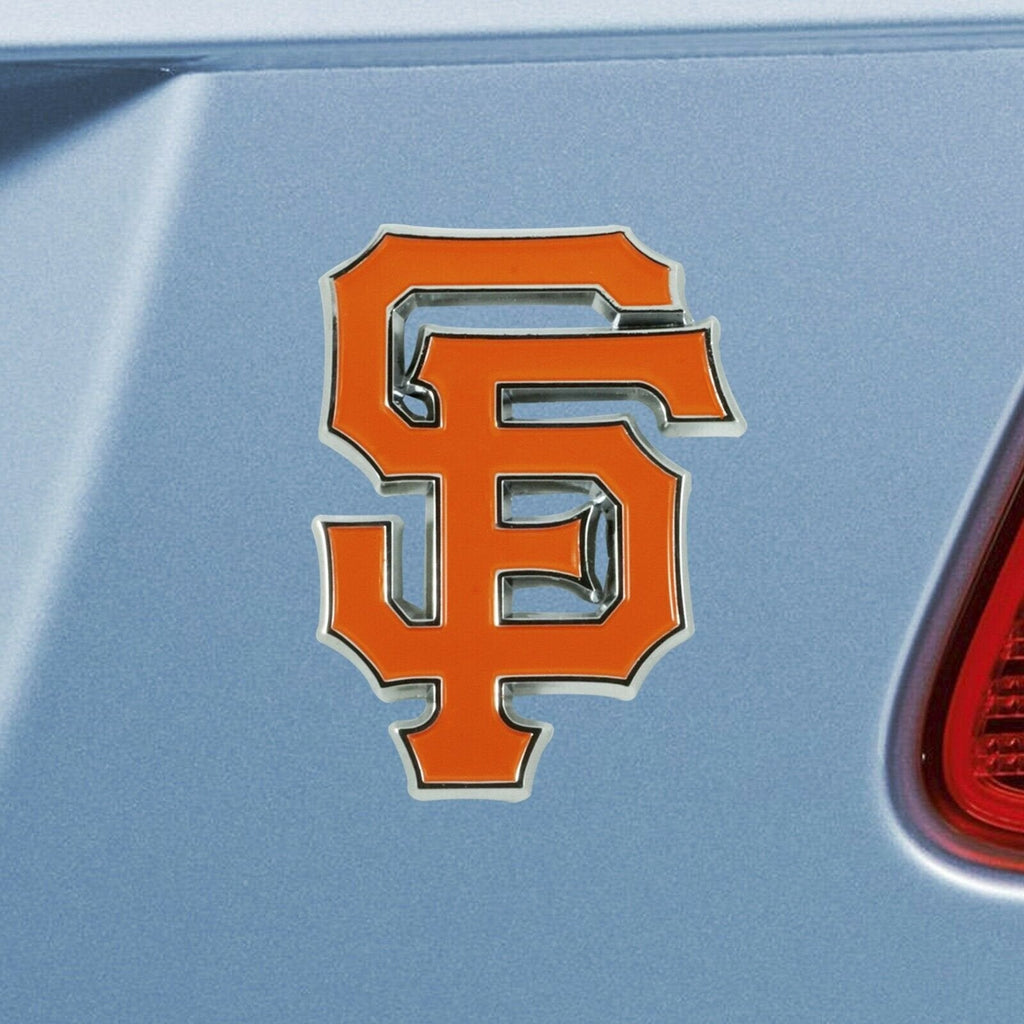 San Francisco Giants Premium Solid Metal Color Chrome Raised Auto Emblem Decal