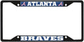 Fanmats MLB Atlanta Braves Black Metal License Plate Frame