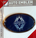 Vancouver Whitecaps FC Raised Metal Domed Oval Color Chrome Auto Emblem Decal MLS Soccer Football Club