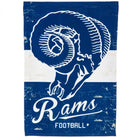 Los Angeles Rams Premium House Flag Banner, Double Sided, Retro Vintage Style, Linen, 28x44 Inch
