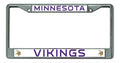 Minnesota Vikings Premium Metal License Plate Frame Chrome Tag Cover, 12x6 Inch