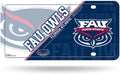 Florida Atlantic University Owls Metal Auto Tag License Plate, Split Design, 6x12 Inch