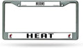 Rico Industries NBA Miami Heat Standard Chrome License Plate Frame Team Color, 6 x 12.25-inches