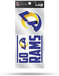 Los Angeles Rams 2-Piece Double Up Die Cut Sticker Decal Sheet, 4x8 Inch