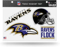 Rico Industries NFL Baltimore Ravens 8.5" x 11" Team Magnet Set for Car, Refrigerator, Fridge, Locker, Office Cabinet