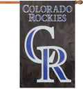 Colorado Rockies Premium Double Sided Banner Flag 28x44 Inch Applique Embroidered Outdoor Baseball