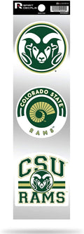 Colorado State Rams Triple Retro Throwback Spirit Decals Flat Vinyl Auto Home Sticker Sheet University of