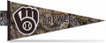 Milwaukee Brewers Pennant Mossy Oak Camo Design Felt 12x30 Inch