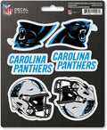 Carolina Panthers 6-Piece Decal Sticker Set, 5x6 Inch Sheet, Gift for football fans for any hard surfaces around home, automotive, personal items