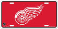 Detroit Red Wings Metal Auto Tag License Plate, Logo Design, 6x12 Inch