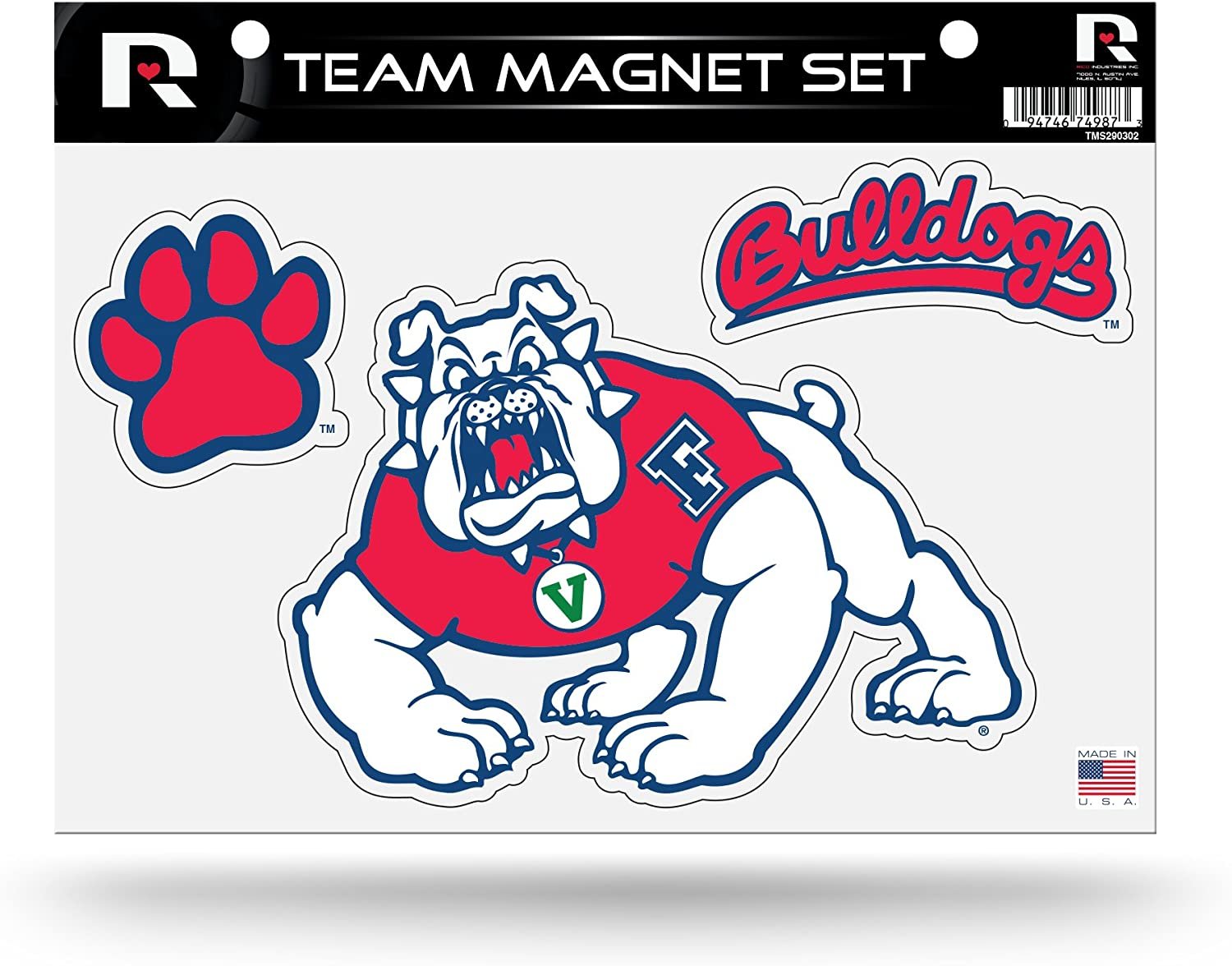Fresno State Bulldogs Die Cut Team Magnet Set Sheet University Of