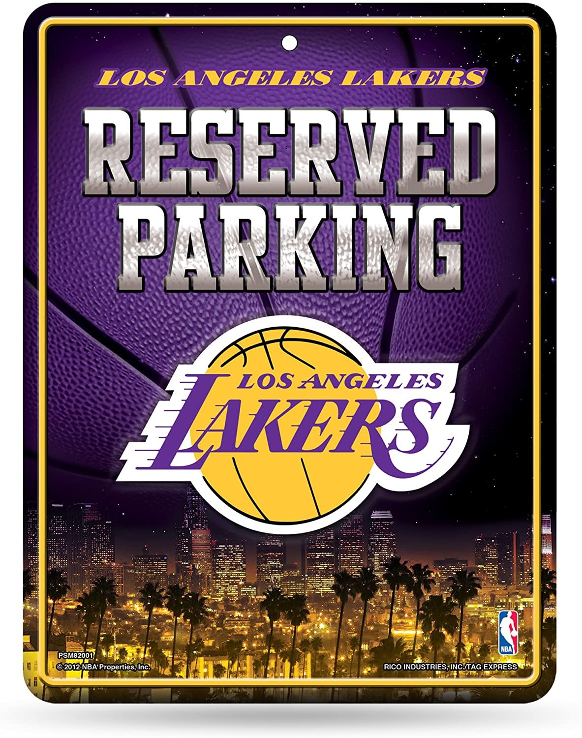 Los Angeles Lakers Metal Parking Sign