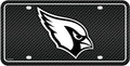 Arizona Cardinals Metal Tag License Plate Carbon Fiber Design 6x12 Inch