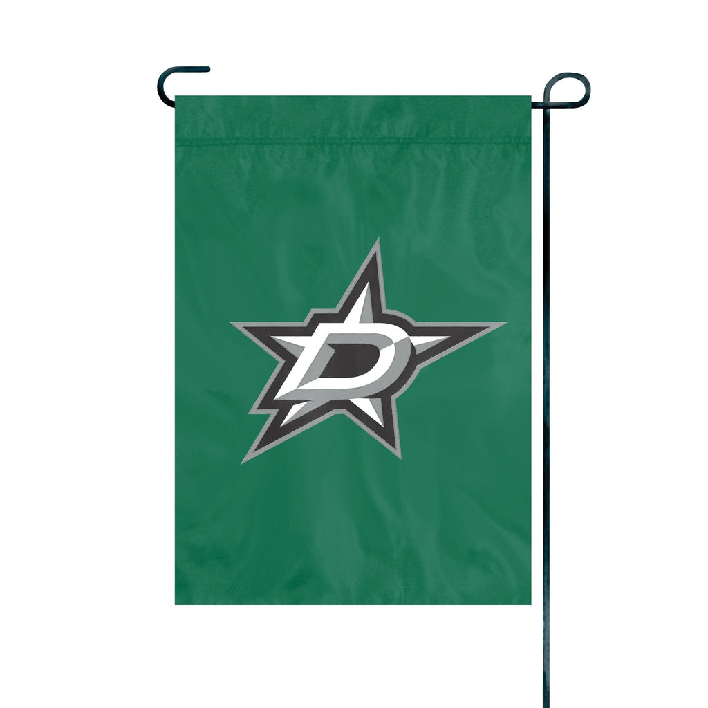 Dallas Stars Garden Flag Banner Applique Embroidered Nylon 12.5 x 18 Inch
