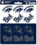 University of Nevada Wolfpack 12-Piece Mini Decal Sticker Set, 5x6 Inch Sheet, Gift for football fans for any hard surfaces around home, automotive, personal items