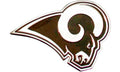 Los Angeles Rams Premium Solid Metal Raised Auto Emblem Chrome Decal Adhesive Tape Backing
