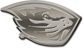 Oregon State University Beavers Solid Metal Auto Emblem Antique Nickel for Car/Truck/SUV