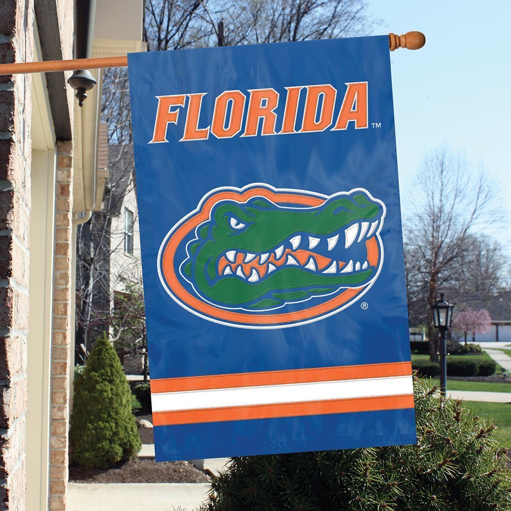 University of Florida Gators Banner Flag Premium Double Sided Embroidered Applique 28x44 Inch
