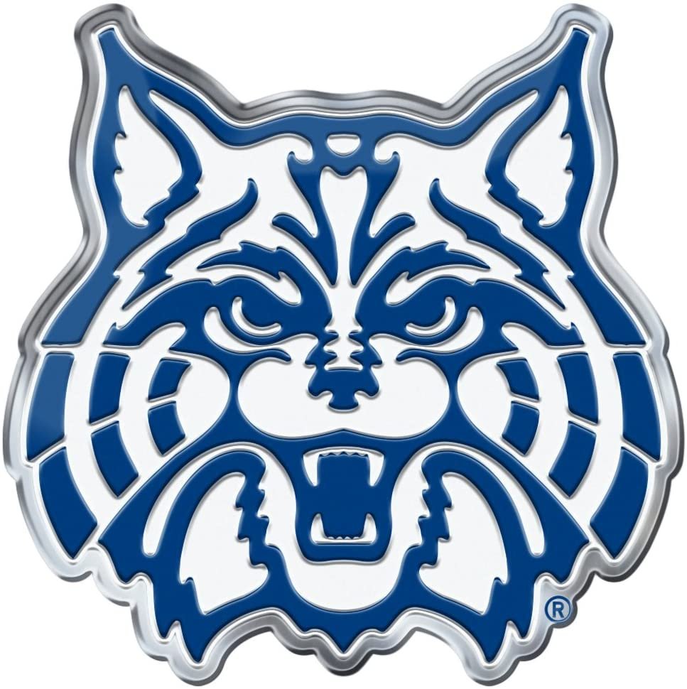 University of Arizona Wildcats Premium Aluminum Metal Raised Auto Emblem, Alternate Logo, Color Embossed, Full Adhesive Backing