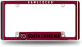 University of South Carolina Gamecocks Metal License Plate Frame Chrome Tag Cover 12x6 Inch Alternate Design