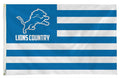 Detroit Lions Premium 3x5 Feet Flag Banner, Country Design, Metal Grommets, Outdoor Use, Single Sided