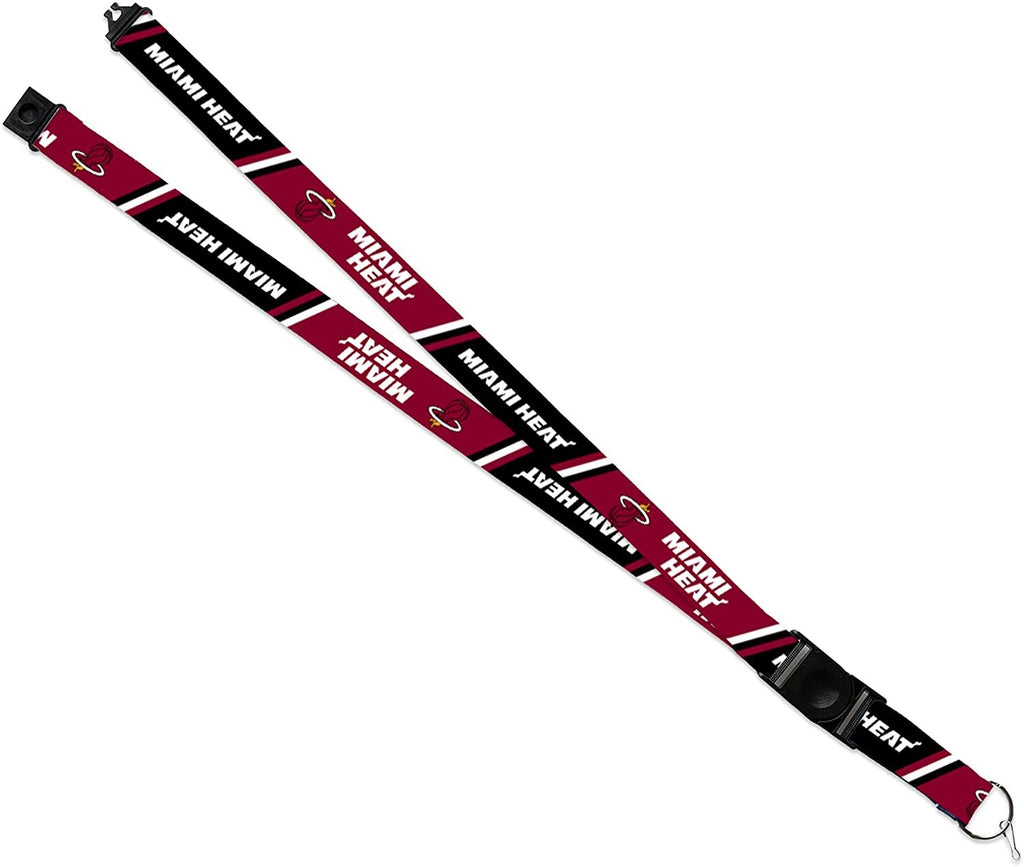 Miami Heat Premium Lanyard Keychain 18 Inch Button Clip Safety Breakaway